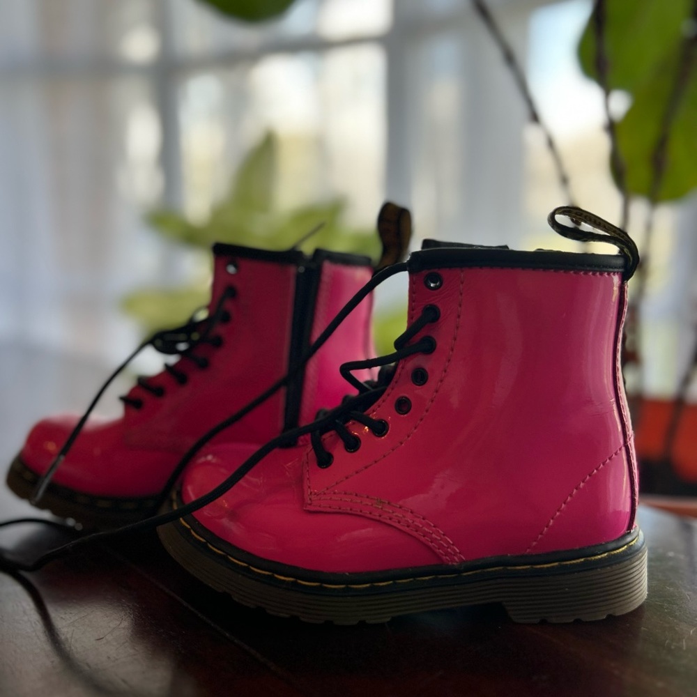 Dr.Martens hot pink boot, size 8